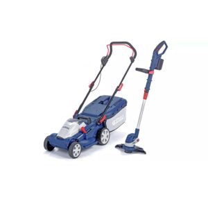 Spear & Jackson Cordless 34cm Lawnmower & 25cm Grass Trimmer - Image 1